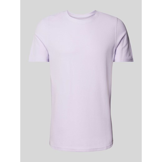 T-shirt z prążkowanym okrągłym dekoltem ze sklepu Peek&Cloppenburg  w kategorii T-shirty męskie - zdjęcie 172626483