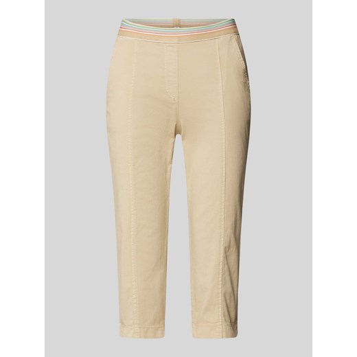 Spodnie capri o kroju regular fit z elastycznym pasem model ‘SUE’ ze sklepu Peek&Cloppenburg  w kategorii Spodnie damskie - zdjęcie 172626654