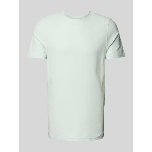 T-shirt z prążkowanym okrągłym dekoltem ze sklepu Peek&Cloppenburg  w kategorii T-shirty męskie - zdjęcie 172626734