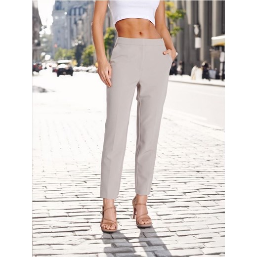 Sinsay - Spodnie cygaretki - kremowy ze sklepu Sinsay w kategorii Spodnie damskie - zdjęcie 172628450