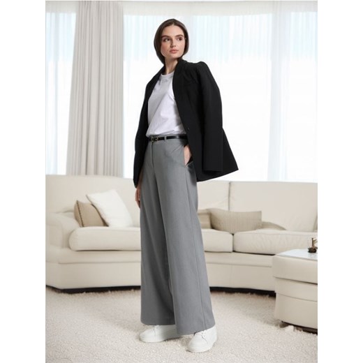 Sinsay - Spodnie high waist - szary ze sklepu Sinsay w kategorii Spodnie damskie - zdjęcie 172628480