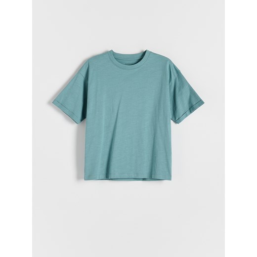 Reserved - T-shirt oversize z nadrukiem - morski ze sklepu Reserved w kategorii T-shirty chłopięce - zdjęcie 172629421