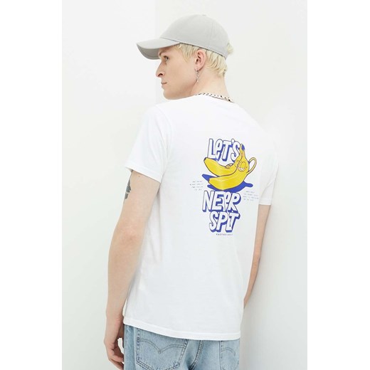 T-shirt męski Kaotiko z krótkimi rękawami biały z bawełny 