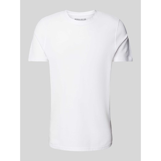T-shirt z prążkowanym okrągłym dekoltem ze sklepu Peek&Cloppenburg  w kategorii T-shirty męskie - zdjęcie 172630951