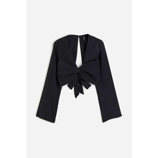H & M - Bluzka z domieszką modalu - Czarny ze sklepu H&M w kategorii Bluzki damskie - zdjęcie 172631084