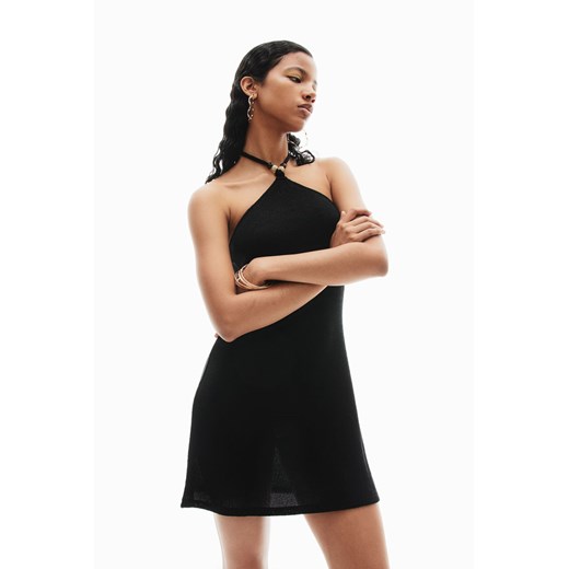 H & M - Sukienka z ozdobnym mocowaniem na karku - Czarny H & M XXS H&M