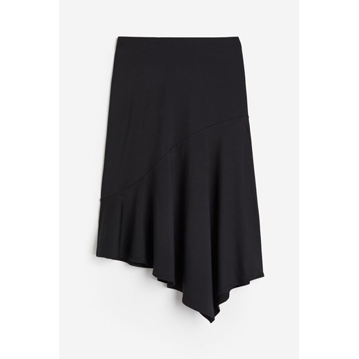 H & M - Asymetryczna spódnica z dżerseju - Czarny ze sklepu H&M w kategorii Spódnice - zdjęcie 172631190