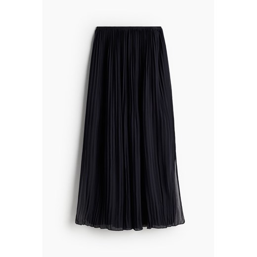 H & M - Plisowana spódnica szyfonowa - Niebieski H & M L H&M