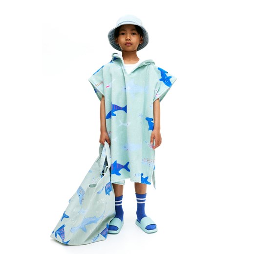 H & M - Ręcznik-ponczo - Turkusowy ze sklepu H&M w kategorii Ręczniki dla dzieci - zdjęcie 172631241