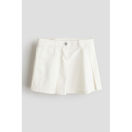 H & M - Plisowana spódnica - Biały H & M 110 (4-5Y) H&M