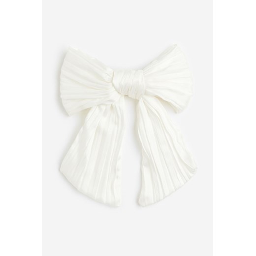 H & M - Spinka do włosów zdobiona kokardą - Biały ze sklepu H&M w kategorii Spinki - zdjęcie 172631404