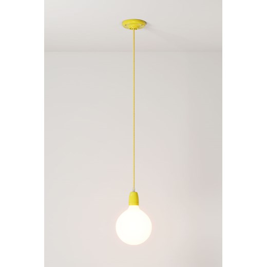 H & M - Lampa Wisząca Z Porcelany Z Żarówką - Żółty ze sklepu H&M w kategorii Lampy wiszące - zdjęcie 172631473