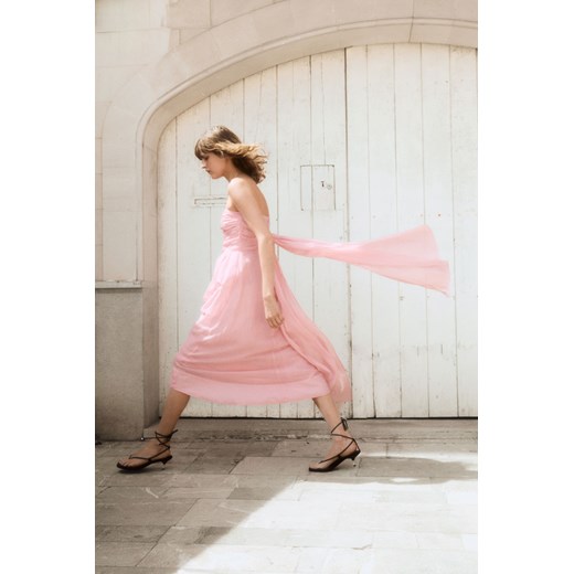 H & M - Sukienka bandeau z ramii - Różowy H & M 36 H&M