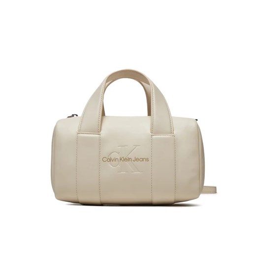 Calvin Klein Jeans Torebka Sculpted Square Barrel Bag Mono K60K612378 Écru uniwersalny MODIVO