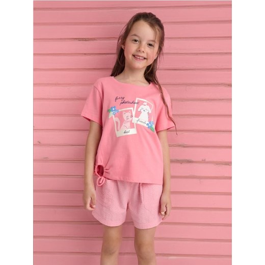 Sinsay - Koszulka z nadrukiem - różowy ze sklepu Sinsay w kategorii Bluzki dziewczęce - zdjęcie 172639460