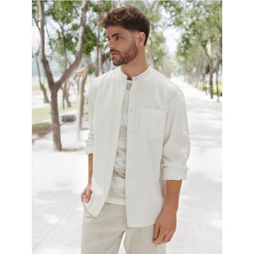 Sinsay - Koszula regular - biały ze sklepu Sinsay w kategorii Koszule męskie - zdjęcie 172639510