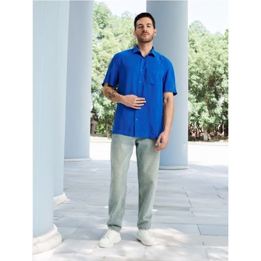 Sinsay - Koszula relaxed - niebieski ze sklepu Sinsay w kategorii Koszule męskie - zdjęcie 172639514