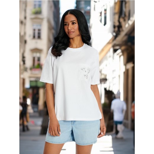 Sinsay - Koszulka - biały ze sklepu Sinsay w kategorii Bluzki damskie - zdjęcie 172639534