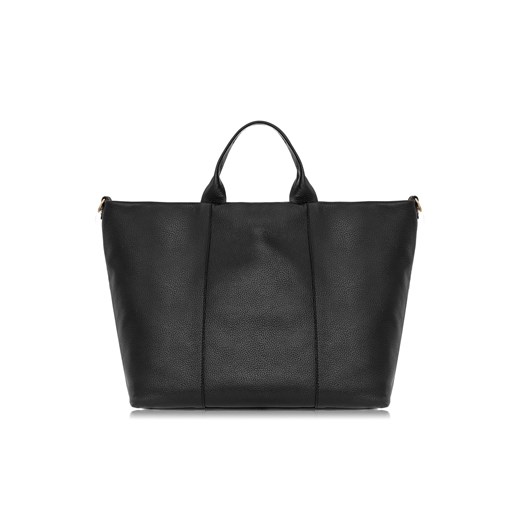 Shopper bag Ochnik matowa czarna skórzana elegancka 