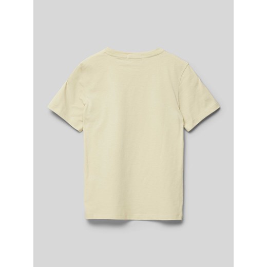 Beżowy t-shirt chłopięce Calvin Klein 