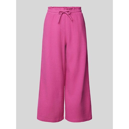 Spodnie materiałowe o luźnym kroju z tunelem ze sklepu Peek&Cloppenburg  w kategorii Spodnie damskie - zdjęcie 172641223