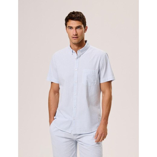 Koszula MAROM SH 243 Biały-Niebieski M ze sklepu Diverse w kategorii Koszule męskie - zdjęcie 172642710