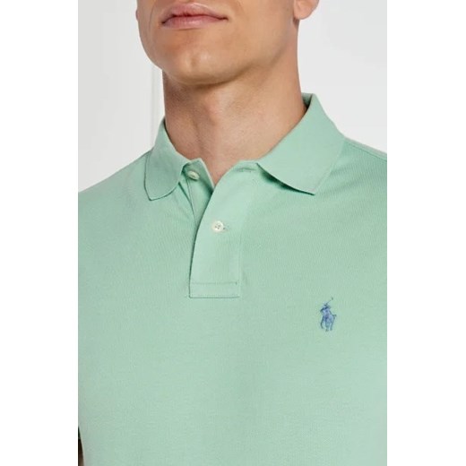 Zielony t-shirt męski Polo Ralph Lauren z krótkim rękawem casual bawełniany 