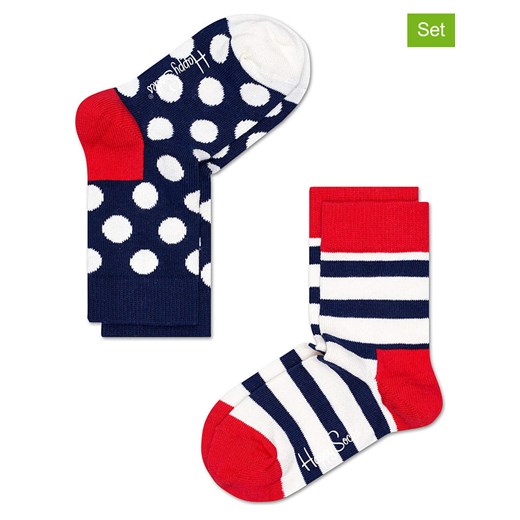 Happy Socks Skarpety (4 pary) &quot;Stripes and Dots&quot; ze wzorem ze sklepu Limango Polska w kategorii Skarpetki dziecięce - zdjęcie 172643604