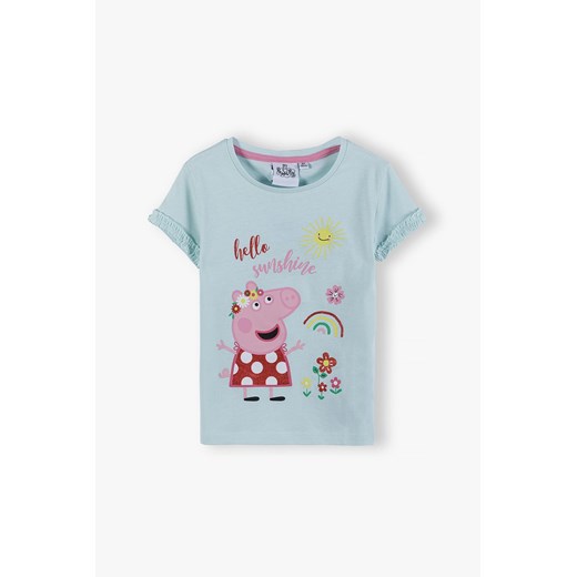 Bawełniana koszulka z krótkim rękawem, Peppa ze sklepu 5.10.15 w kategorii Bluzki dziewczęce - zdjęcie 172645183
