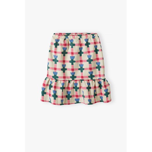 Kolorowa dzianinowa spódnica dziewczęca w kwiatki - Limited Edition ze sklepu 5.10.15 w kategorii Spódnice dziewczęce - zdjęcie 172645192