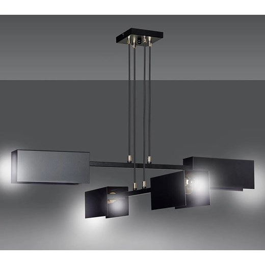 Czarna regulowana lampa wisząca w stylu loft - D019-Hertis Lumes One Size Edinos.pl