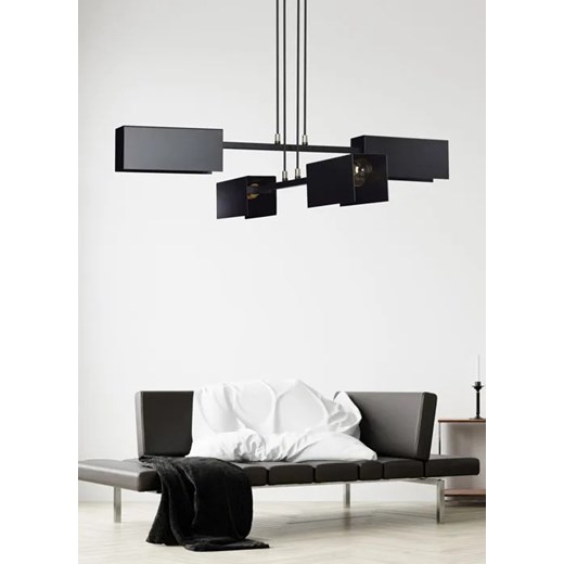 Czarna regulowana lampa wisząca w stylu loft - D019-Hertis Lumes One Size Edinos.pl