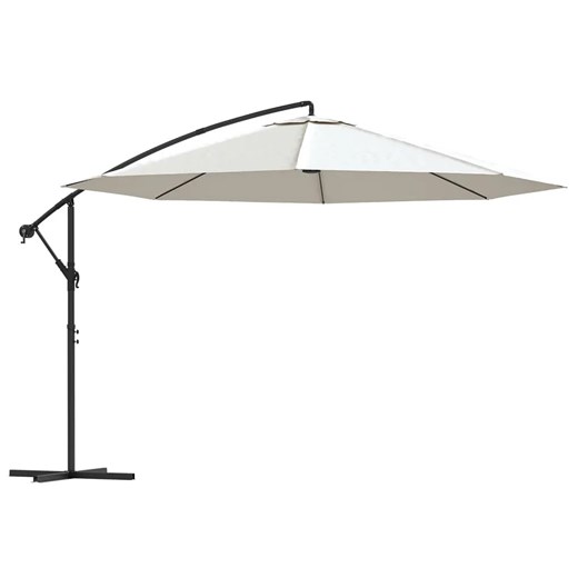 Biały parasol ogrodowy na wysięgniku - Solace ze sklepu Edinos.pl w kategorii Parasole ogrodowe - zdjęcie 172646271