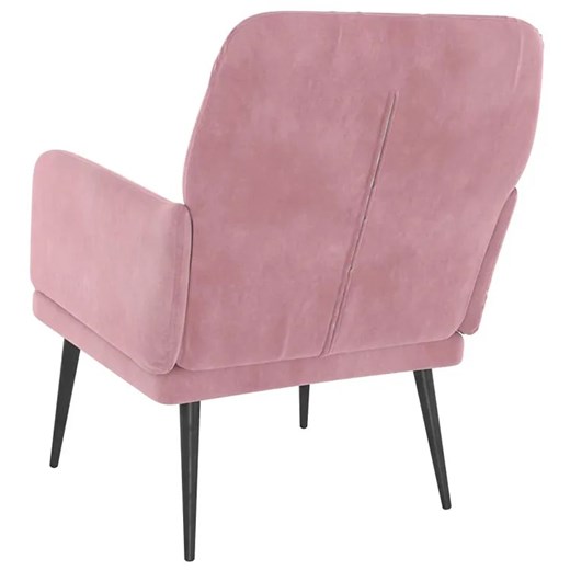 Różowy welurowy fotel wypoczynkowy - Efestos Elior One Size Edinos.pl
