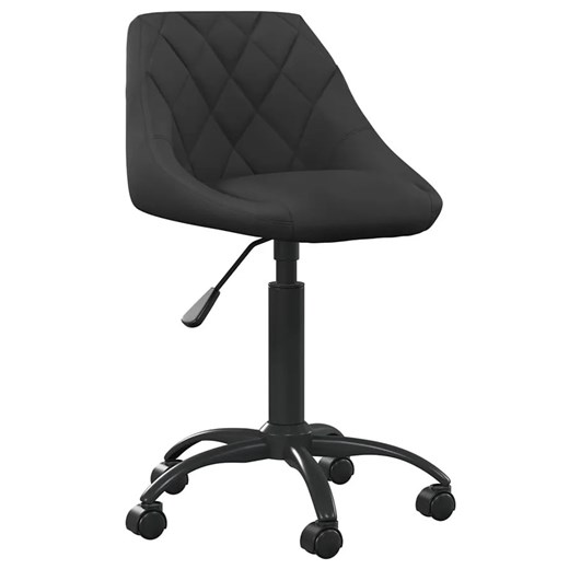 Czarny tapicerowany fotel obrotowy - Terioso ze sklepu Edinos.pl w kategorii Krzesła biurowe - zdjęcie 172646544