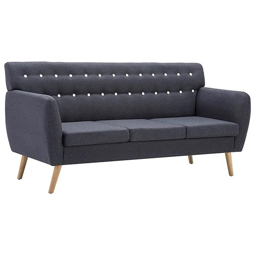 3-osobowa ciemnoszara sofa pikowana A3-F67 ze sklepu Edinos.pl w kategorii Sofy i kanapy - zdjęcie 172646613