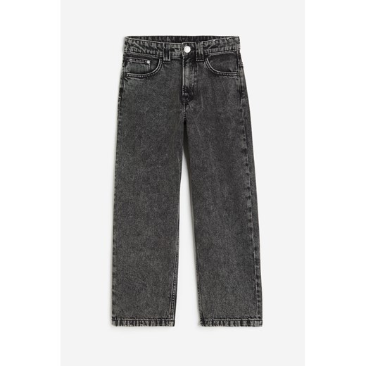 H & M - Comfort Stretch Baggy Fit Jeans - Szary H & M 134 (8-9Y) H&M