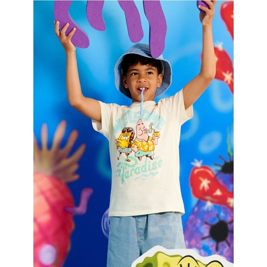 Sinsay - Koszulka SpongeBob - kremowy ze sklepu Sinsay w kategorii T-shirty chłopięce - zdjęcie 172649173
