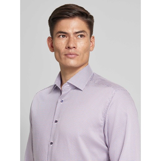 Koszula biznesowa o kroju modern fit ze wzorem na całej powierzchni model ‘Kent’ Eterna 40 Peek&Cloppenburg