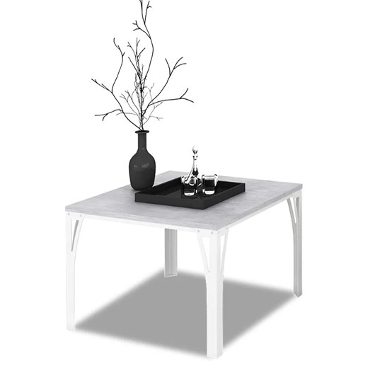 Nowoczesny stolik kawowy biały + beton - Horix 5X Elior One Size Edinos.pl