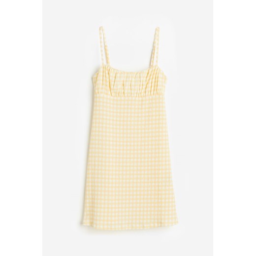 H & M - Sukienka z kreszowanego dżerseju - Żółty ze sklepu H&M w kategorii Sukienki - zdjęcie 172651644