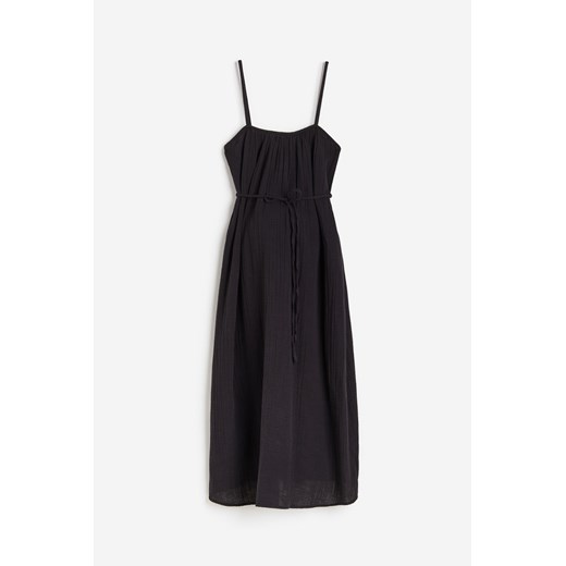H & M - MAMA Bawełniana sukienka trapezowa - Czarny H & M L H&M