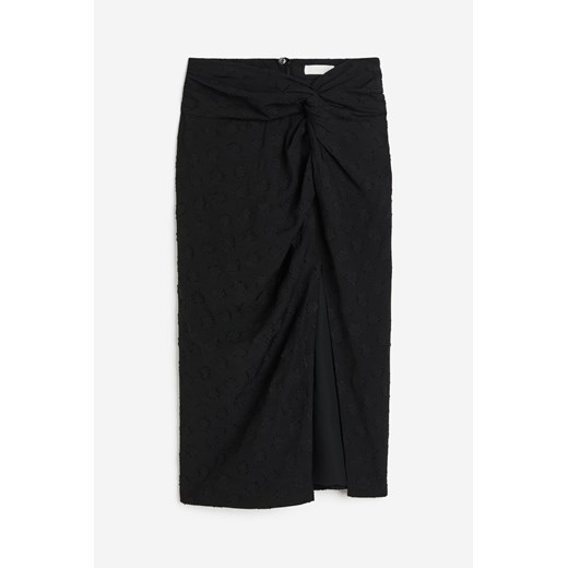H & M - Spódnica z wiązanym detalem - Czarny ze sklepu H&M w kategorii Spódnice - zdjęcie 172651660