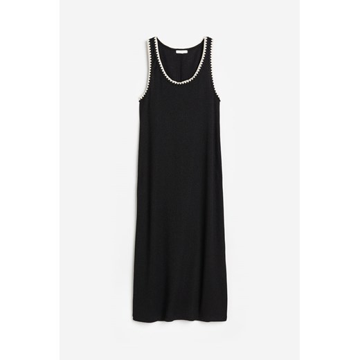 H & M - Sukienka z dzianiny w prążki - Czarny H & M S H&M