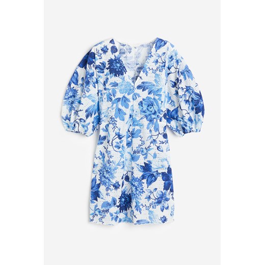 H & M - Sukienka z haftem angielskim - Niebieski ze sklepu H&M w kategorii Sukienki - zdjęcie 172651722