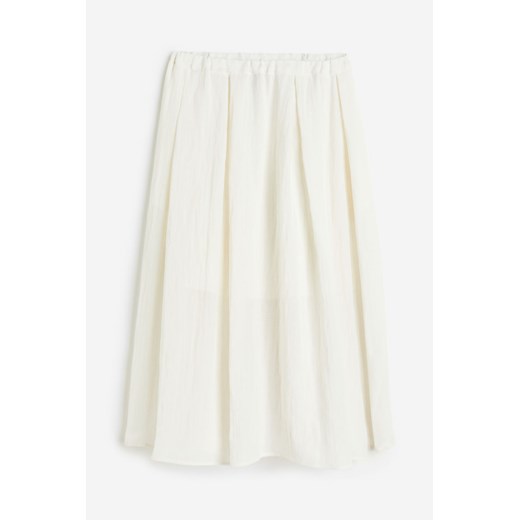 H & M - Szeroka spódnica z diagonalu - Biały H & M L H&M