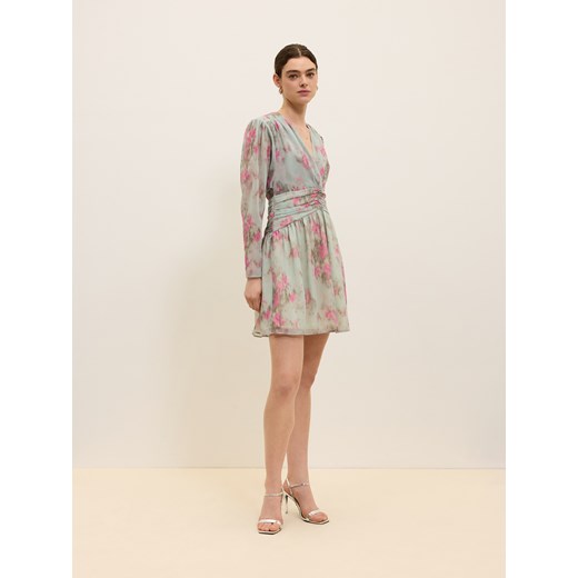 Sukienka wielokolorowa Reserved mini rozkloszowana 