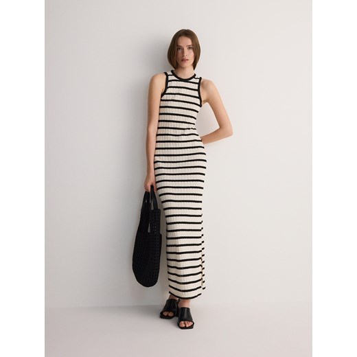 Sukienka wielokolorowa Reserved z okrągłym dekoltem maxi 