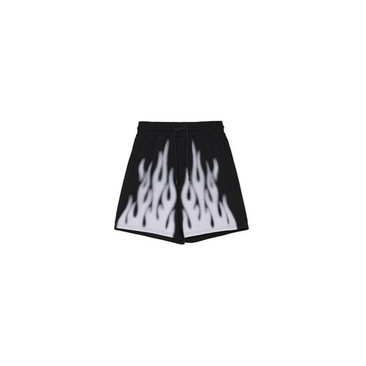 Cropp - Czarne szorty z płomieniami - czarny ze sklepu Cropp w kategorii Szorty - zdjęcie 172654192