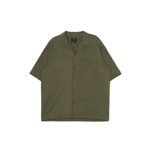 Cropp - Oliwkowa koszula z wiskozą - zielony ze sklepu Cropp w kategorii Koszule męskie - zdjęcie 172654232